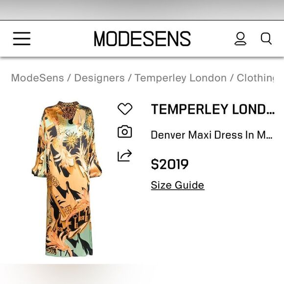 Temperley London 100% viscose Elegant Floral Maxi Dress, US6 - Picture 3 of 12